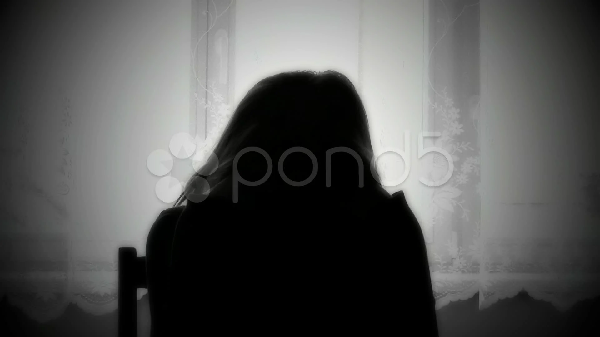 depressed silhouette girl