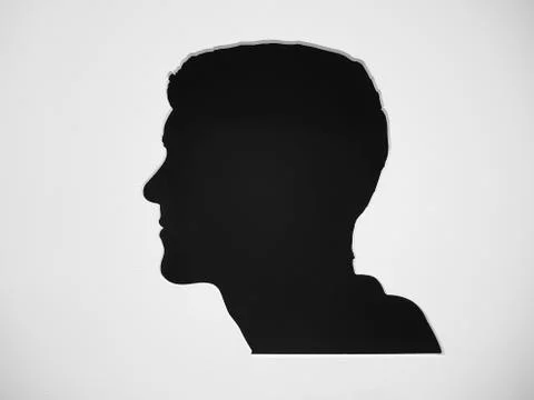 Silhouette of different man head profiles Illustrazione stock