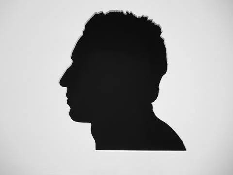 Silhouette of different man head profiles Illustrazione stock