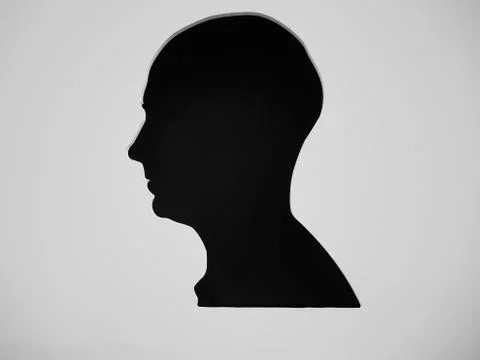 Silhouette of different man head profiles Illustrazione stock
