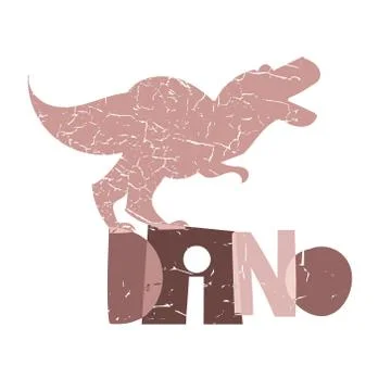 Silhouette of a dinosaur. Stock Illustration