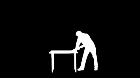 Silhouette - Do It Yourself, Sawing Stock-Footage 1056800