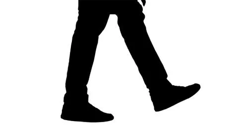 Silhouette Doctors legs walking. Illustrazione stock