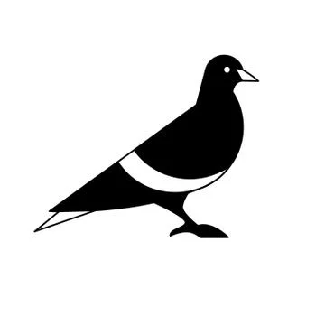 Silhouette of dove Stock Illustration