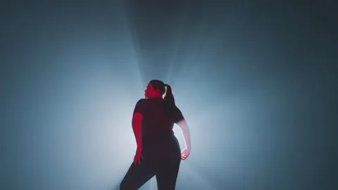 Silhouette in Dramatic Lighting Stock Footage 296592439