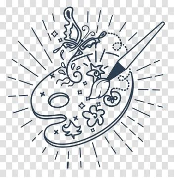 Silhouette of drawing Stock Illustration