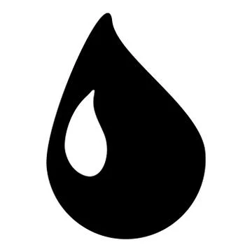 Silhouette drop vector symbol icon design. Stock Illustration