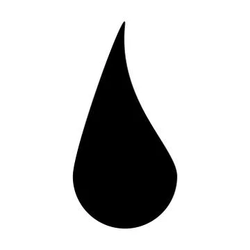 Silhouette drop vector symbol icon design. Stock Illustration