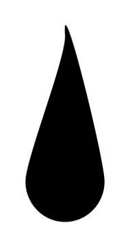 Silhouette drop vector symbol icon design. Stock Illustration