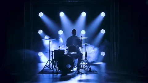 Drum Silhouette Stock videomaterjaliDrum Silhouette Stock videomaterjali  