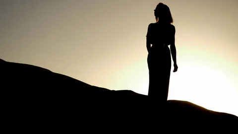 Silhouette of dunes Video stock 106187335