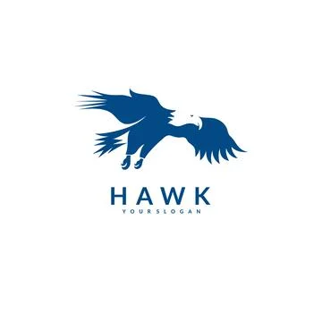 Silhouette eagle hawk falcon . Logo bird eagle falcon hawk. Vector illustrati Stock Illustration