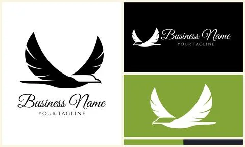 Silhouette eagle head logo template Stock Illustration
