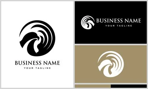 Silhouette eagle modern logo template Stock Illustration