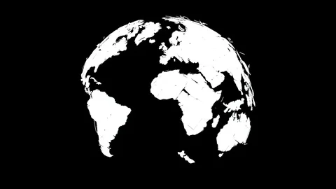 Silhouette of earth globe explodes and falls into pieces - on black (FULL HD) Vídeos de archivo 97900827