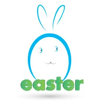 The silhouette of the Easter Bunny Stock Illustration