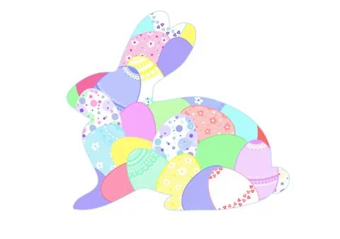 Silhouette Easter bunny Stock Illustration