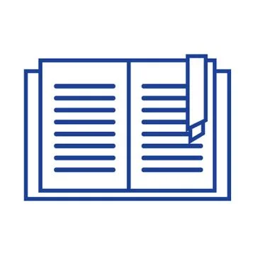 Silhouette education book object to learn and study Ilustración de archivo