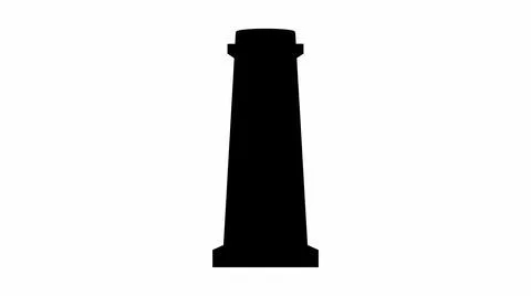 Silhouette of a Factory Chimney Stack Stock Illustration