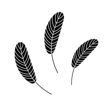 The silhouette of a feather.Vector illustration Stock Illustration