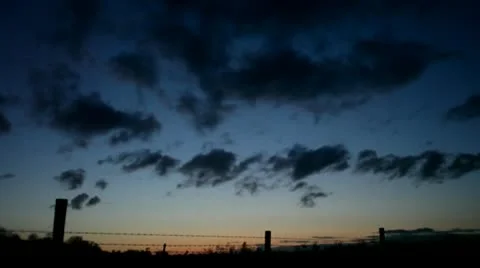 Silhouette Fields Stock Footage 10922707