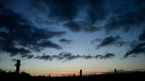 Silhouette Fields Stock Footage 10922838