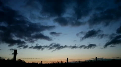 Silhouette Fields Stock Footage 10923184