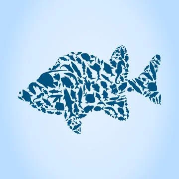 Silhouette fish Stock Photos