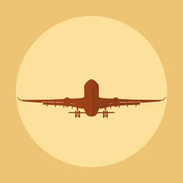 Silhouette Flying air plane vector illustration Stock Illustration