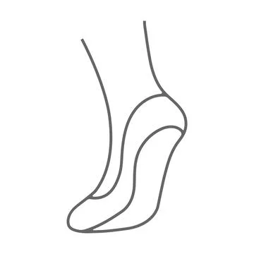 Silhouette of the foot. Simple vector illustration Stock Illustration