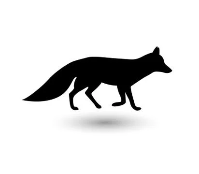 Silhouette of fox Stock Illustration