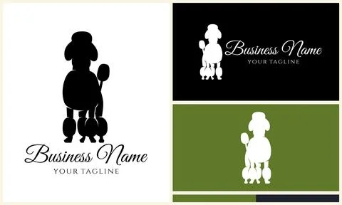 Silhouette fox wolf logo template Stock Illustration