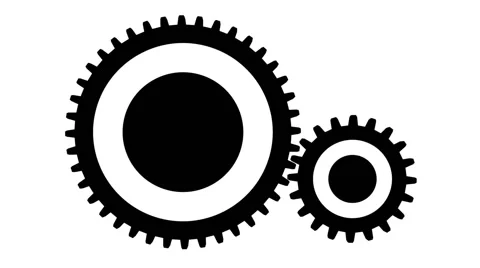 Silhouette gears, seamless loop Vidéo 55799661
