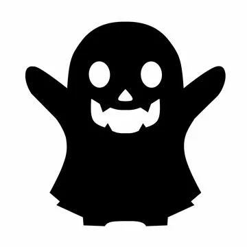 Silhouette ghost. Stock Illustration