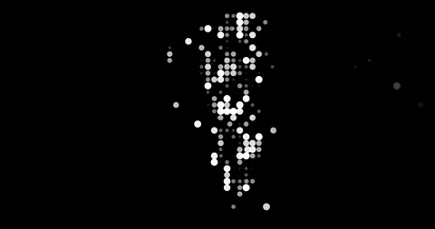 Silhouette of Gibraltar Born from Generative Flying Circle Elements Stock Footage 318276500
