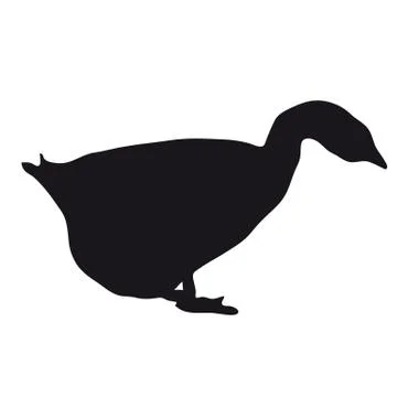 Silhouette goose Stock Illustration