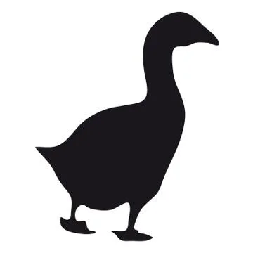 Silhouette goose Stock Illustration