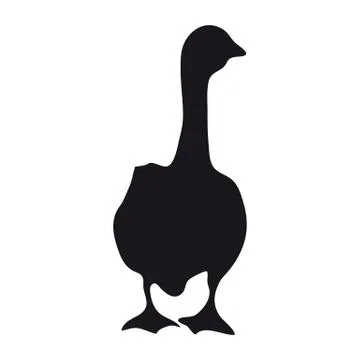 Silhouette goose Stock Illustration