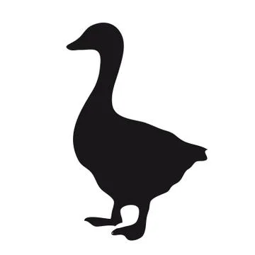 Silhouette goose Stock Illustration