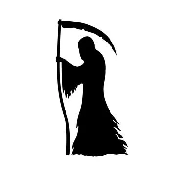 Silhouette grim reaper Stock Illustration