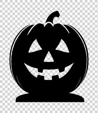 Silhouette of a grinning jack-o-lantern Stock Illustration
