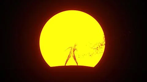 Silhouette of growing tree in a shape of a Human. Eco Concept. Stock Illustration