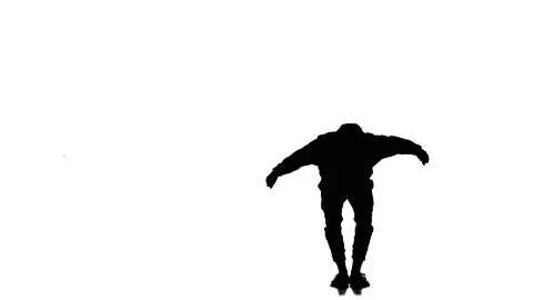 Silhouette of guy dancer dancing hip hop, freestyle, street dance, slow motion Stock Footage 130335275