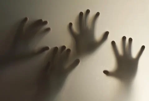 Silhouette of a hand, blur Stock Photos