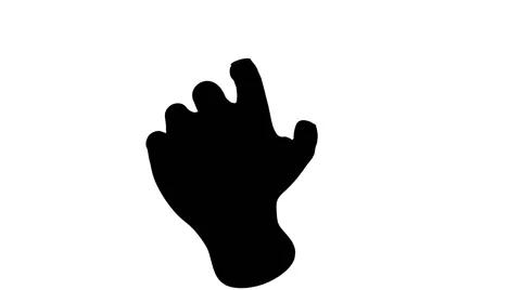 Silhouette Hand Stock Footage 47162708
