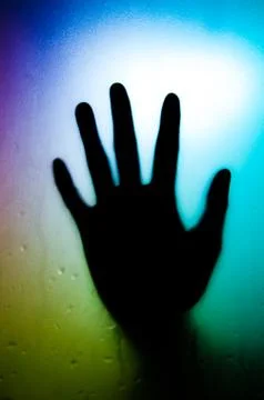 Silhouette of hand Foto stock