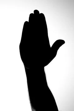 Silhouette of hand Stock Photos