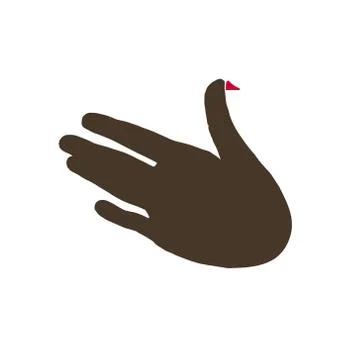 Silhouette hands like a bird. Stock Illustration