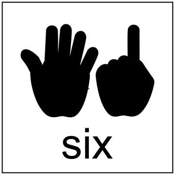 Silhouette of hands with index finger up. Vector illustration. Stock Illustration