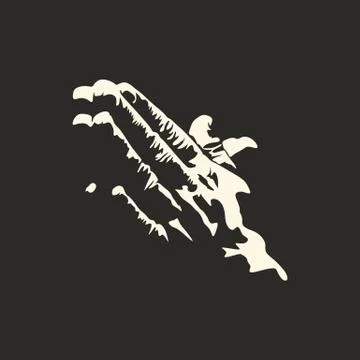Silhouette. Hands of a Praying Man Stock Illustration